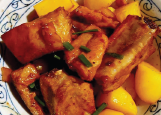 Braised Pork Ribs with Potato — Chinese dish at Pokhara Chinese Restaurant